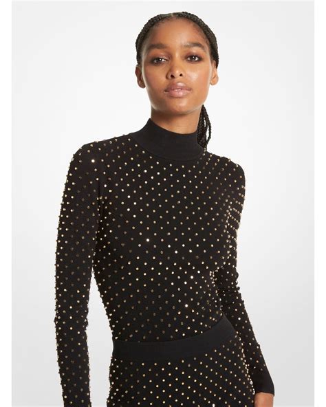 michael kors long sleeve knits|Astor Stud Stretch Knit Long.